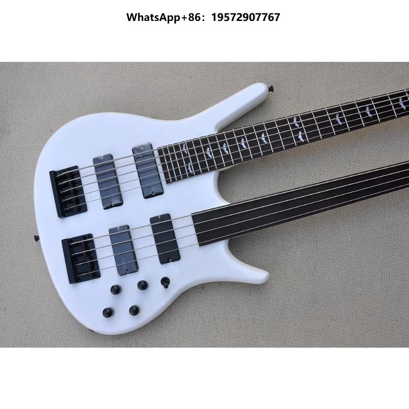 Bass Guitar Fretless - Çift Saplı 4+5 Telli Elektrik Bas