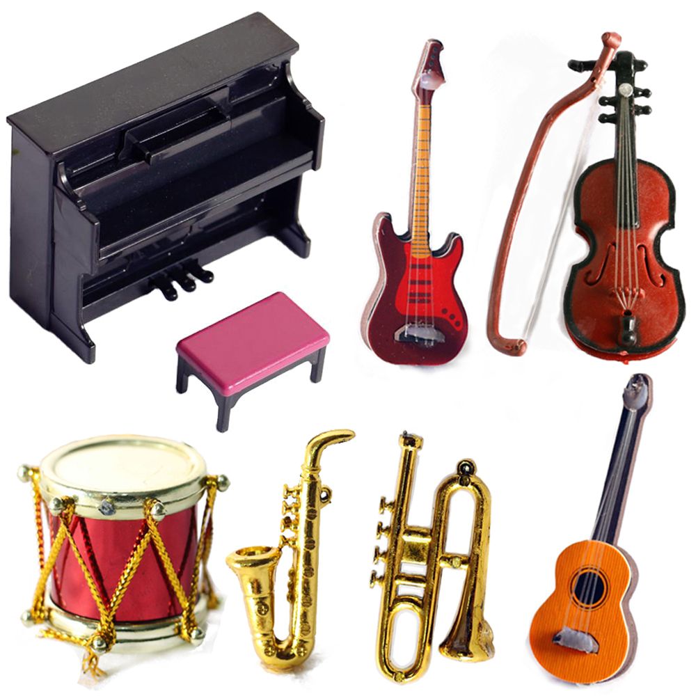 Musical Instrument Gif - Minyatür Bebek Müzik Aletleri 1/12 Ölçekli