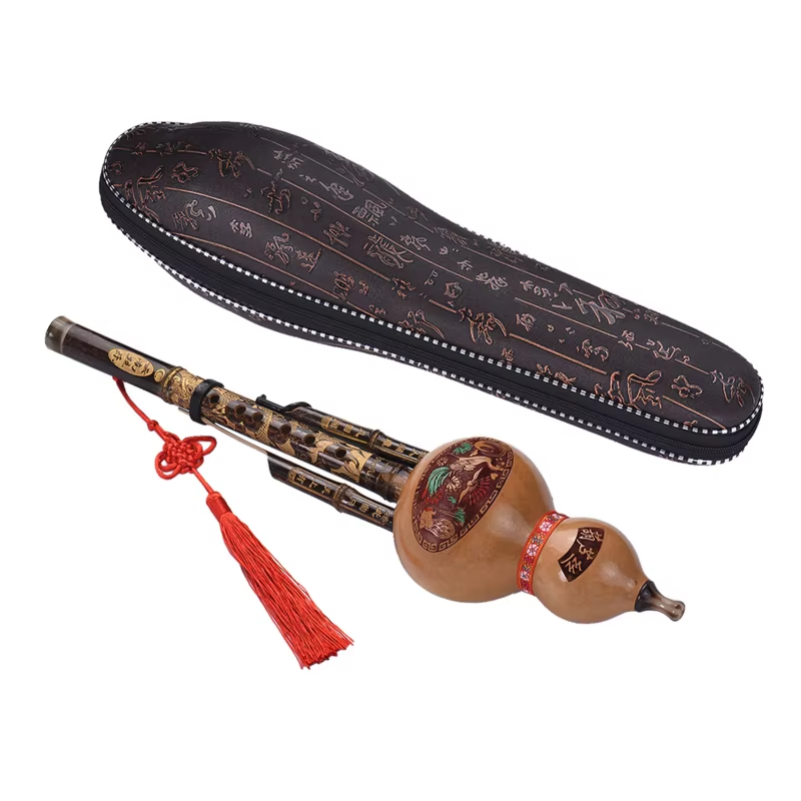 Bagpipe Practice Chanter - Çin El Yapımı Siyah Bambu Hulusi