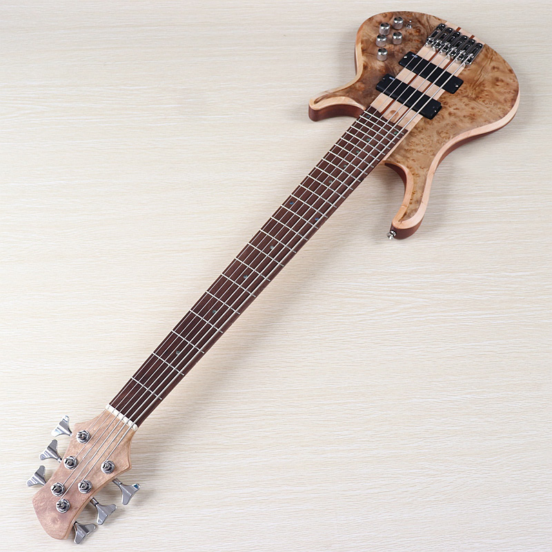 Bass Guitar Fretless - Aktif Elektrik Bas Gitar Ağacı Burl