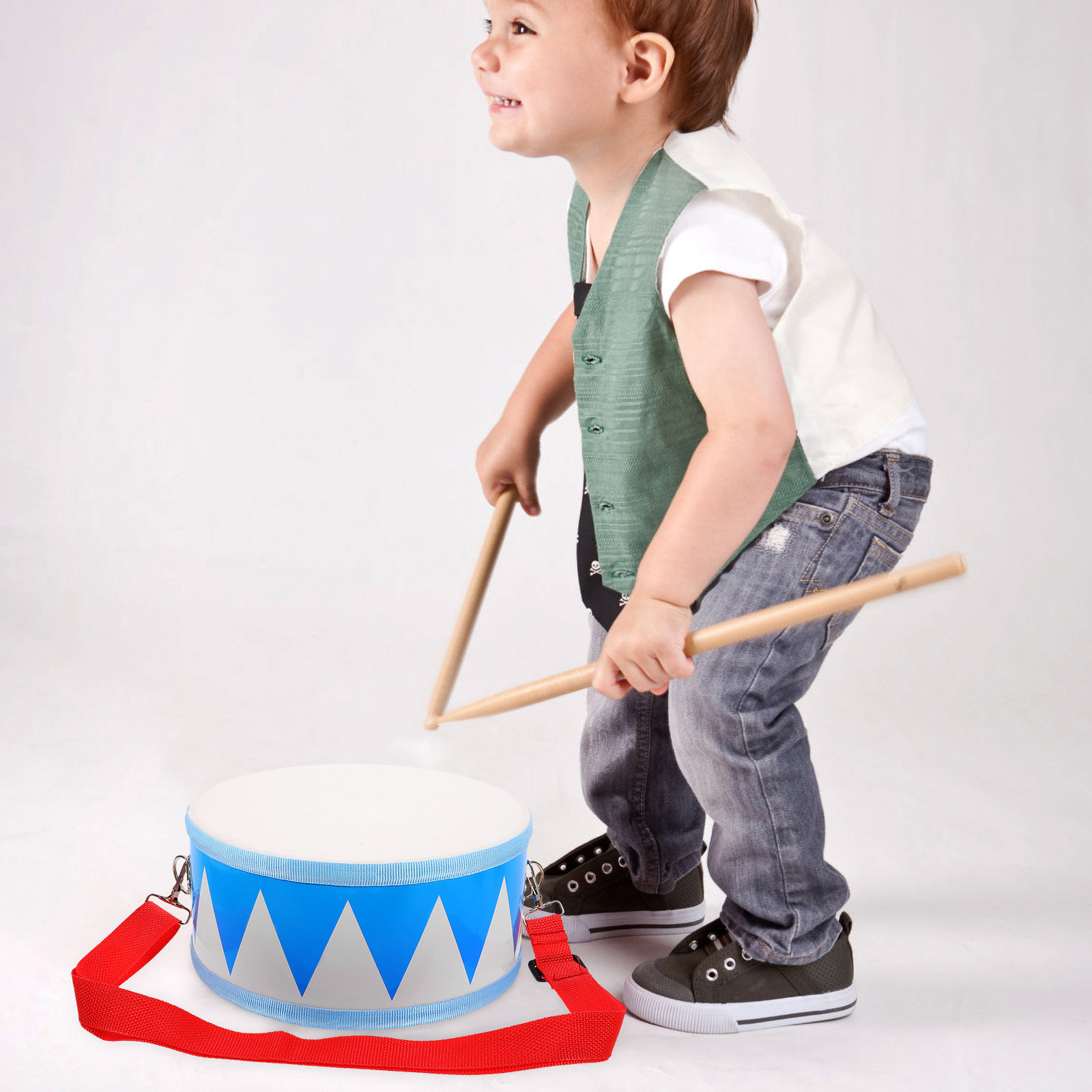 1 Adet Ahşap Çocuk Davul Seti, - Musical Instrument For Babies incelemesi ve fiyatı