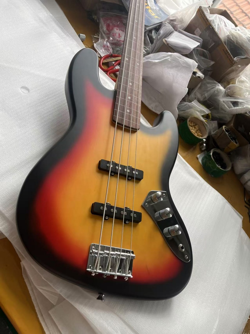 Yüksek kaliteli 4 telli elektr - Bass Guitar Fretless incelemesi ve fiyatı